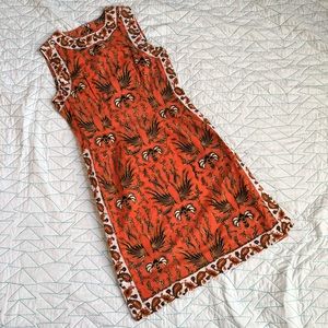 Vintage: Tropical Print Shift Dress